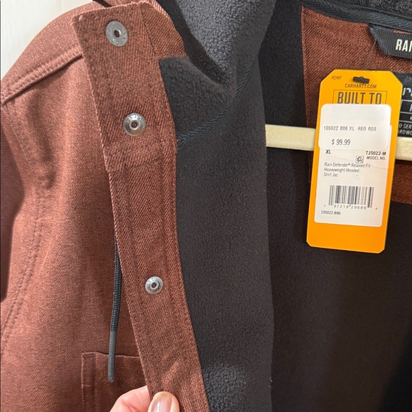 Carhartt Dark Rust Hooded Coat - Picture 4 of 8